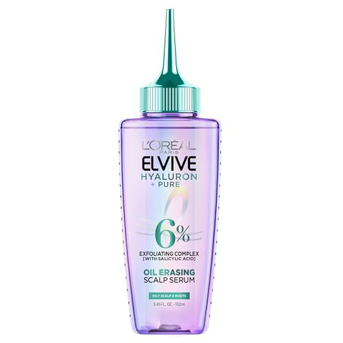 L'Oreal Paris Elvive Hyaluron + Pure Oil Erasing Scalp Serum with Salicylic Acid For Oily Hair, 3.45 Fl Oz | Amazon (US)