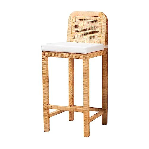 bali & pari Zariah Natural Rattan Stool, Bar Height | Amazon (US)