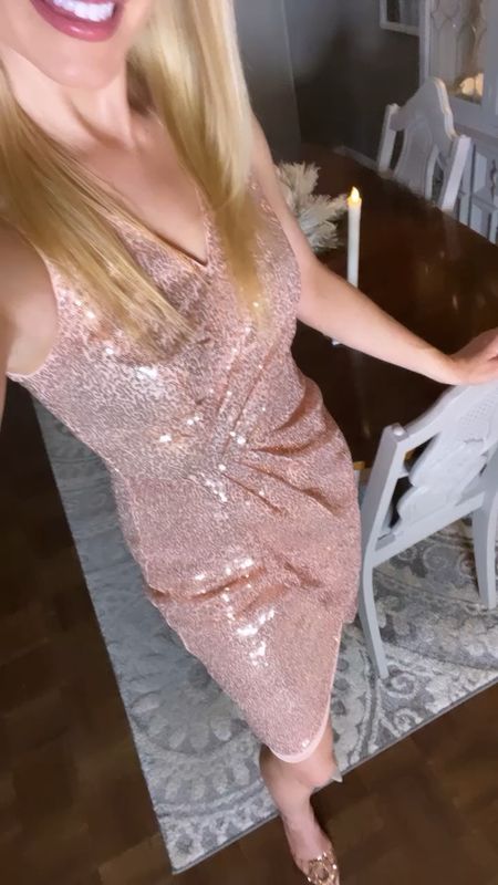 Rose gold sequin dress for NYE - New Year’s Eve dress - New Year’s Eve outfit - Amazon Fashion - Amazon finds 

#LTKHoliday #LTKSeasonal #LTKunder50