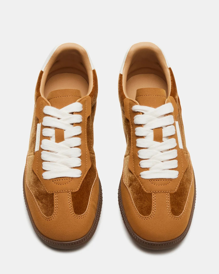 EMPORIA Mustard Low-Top Lace-Up Sneakers | Women's Sneakers | Steve Madden (US)