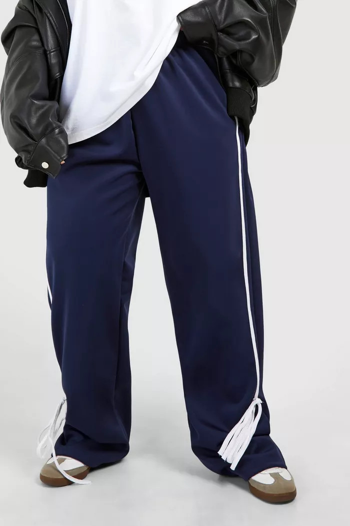 Plus Side Stripe Bow Detail Jogger | boohoo (US & Canada)