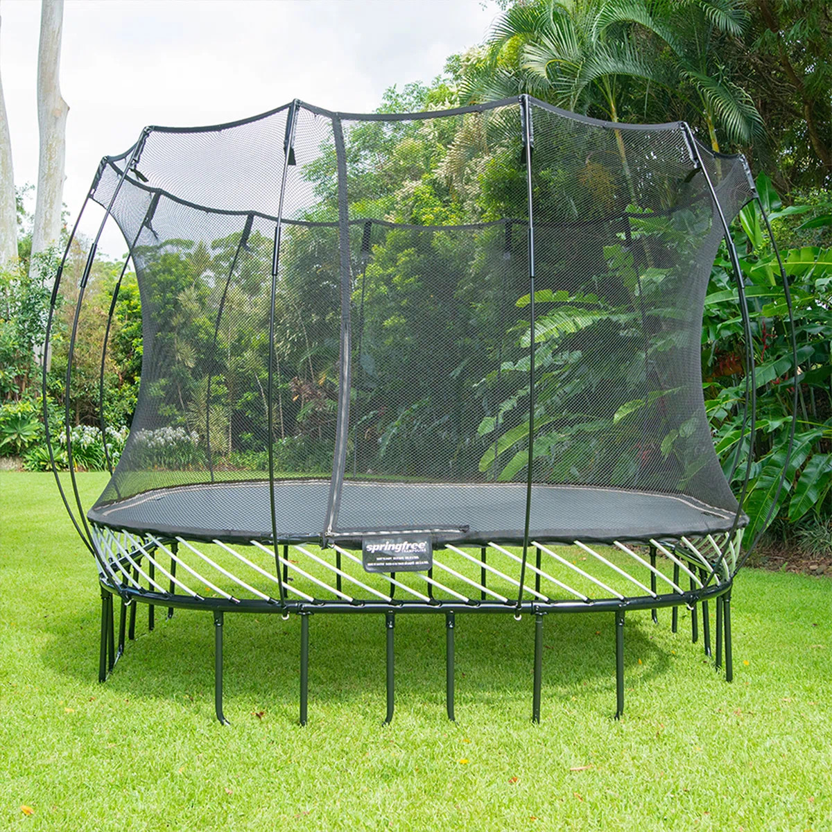 Springfree Trampoline Kids Jumbo Square Trampoline w/Safety Enclosure Net and SoftEdge Jump Bounc... | Wayfair North America