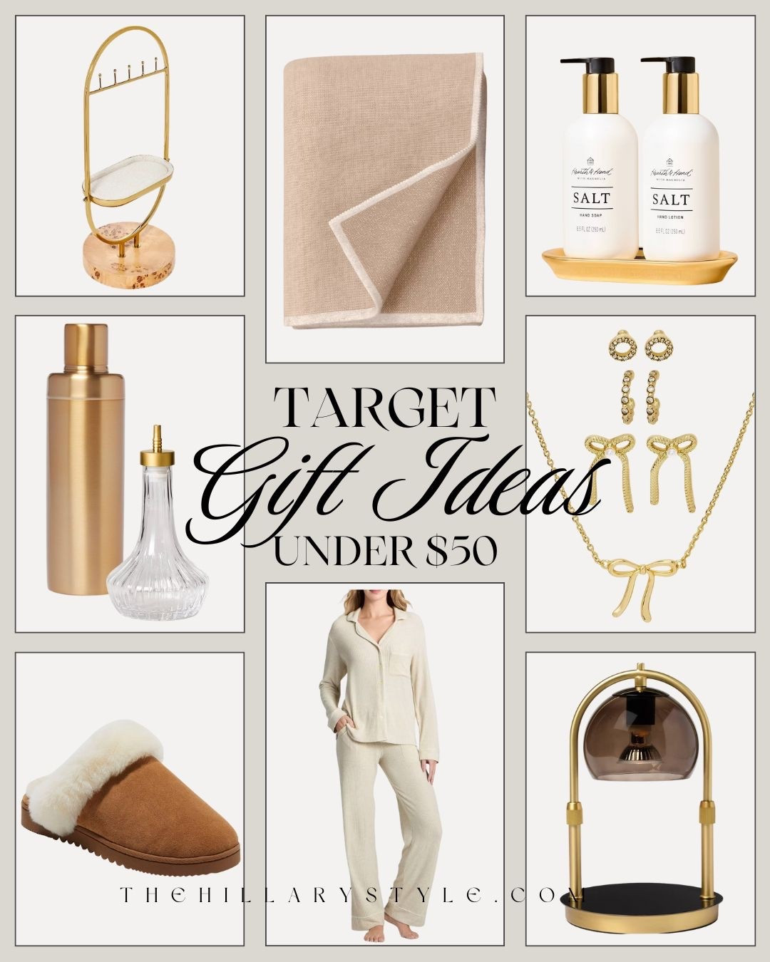 
🎁 Target Gift Ideas Under $50! 🎯
Stop the scroll! If you're on the hunt for a luxe-for-less gift that doesn't break the bank, Target is the destination this season. We curated the perfect mix of cozy essentials and elevated home decor—all under $50! Score the viral cozy slipper dupes, a chic pajama set for the ultimate self-care moment, or statement gold jewelry with the trending bow details. These finds are perfect for a friend, hostess, or a little something for yourself. Run, don't walk to grab these must-haves before they sell out!

#TargetFinds #TargetStyle #TheHillaryStyle #GiftGuide #GiftsUnder50 #HolidayGifts #ChristmasGifts #LuxeForLess #TargetDeals #CozyCore #SelfCare #PajamaSet #SlipperDupe #GoldJewelry #HostessGift #TrendingNow 

 

#LTKGiftGuide #LTKHoliday #LTKFindsUnder50