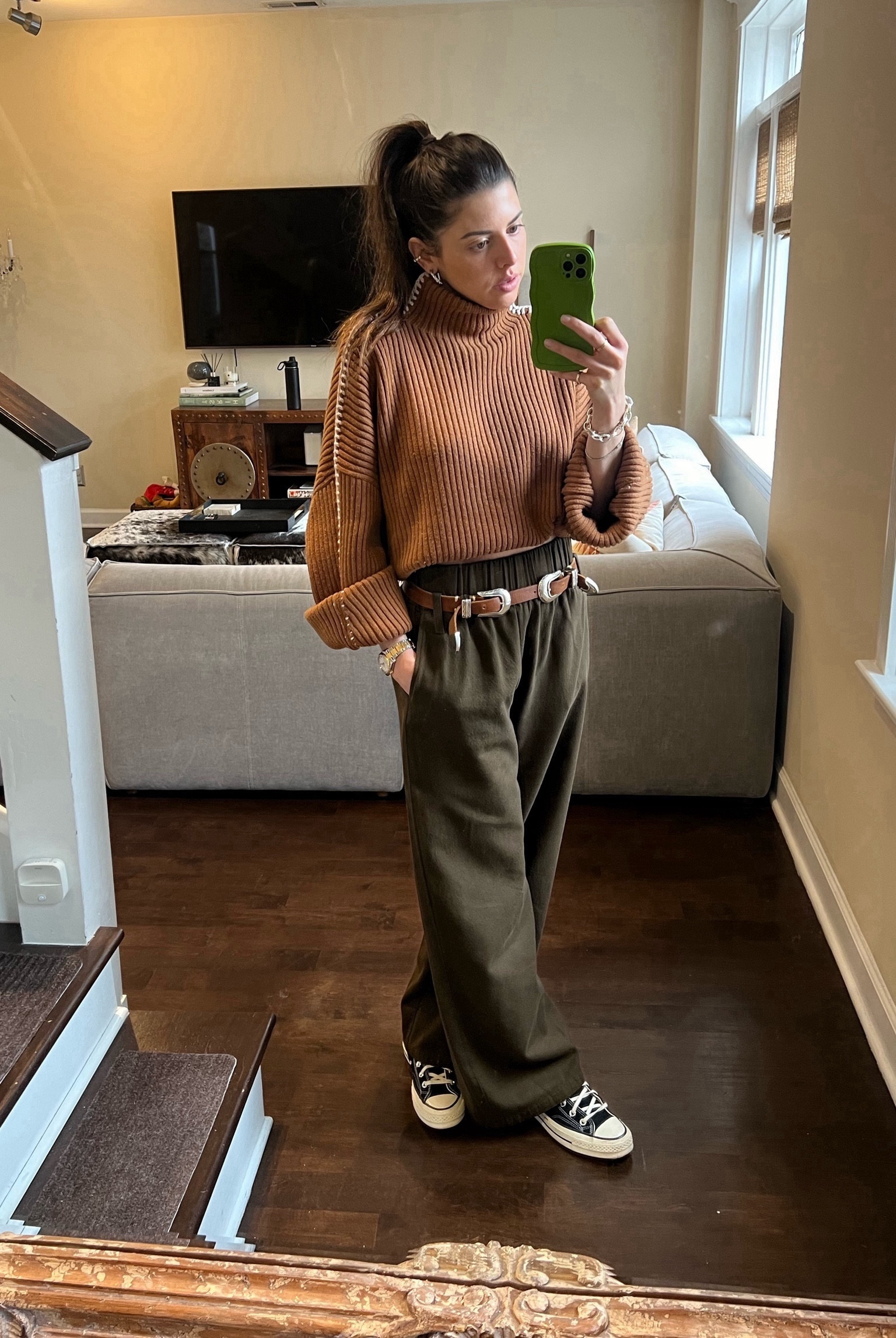 My favorite sweater is sold out in brown everywhere but I linked the black and grey! It’s my favorite AND I see it’s on sale! Linked a few different ones so you can sizing options. Pants are from French Trotters and I got them on a trip so I linked similar ones here

#LTKstyletip #LTKsalealert #LTKMostLoved