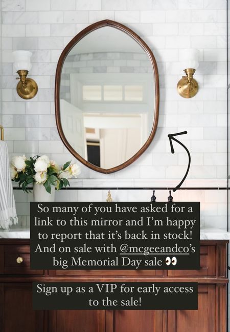 The mirror from Greta’s bathroom is back in stock and on sale at McGee & Co. for $200 off!

#LTKSaleAlert #LTKHome