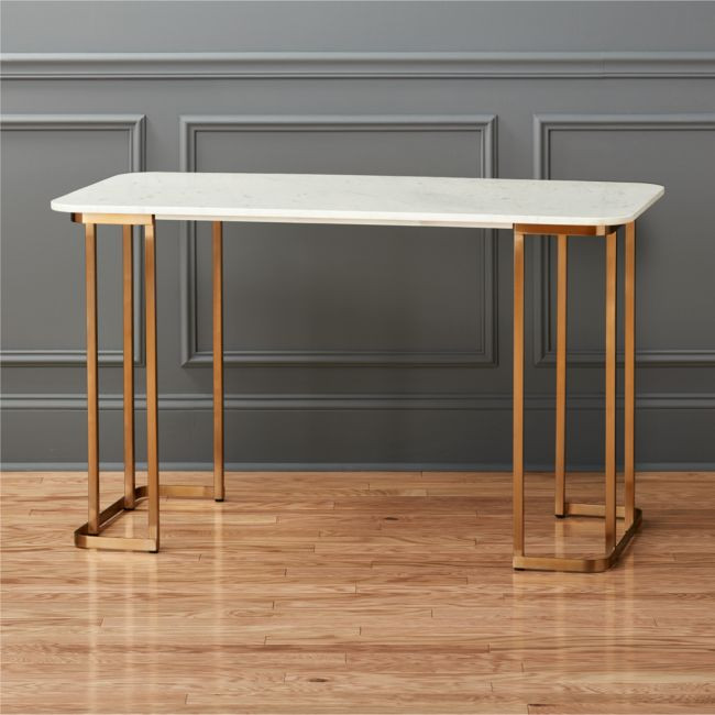 Dahlia Marble Desk | CB2