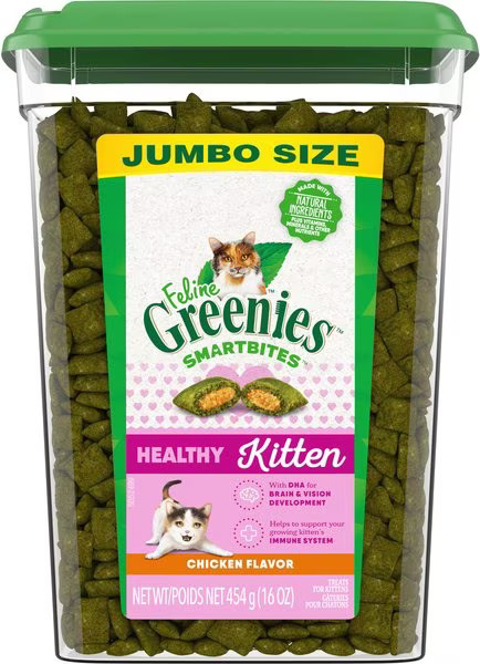 Greenies Smartbites Kitten Chicken Flavor Cat Crunchy Treat | Chewy.com