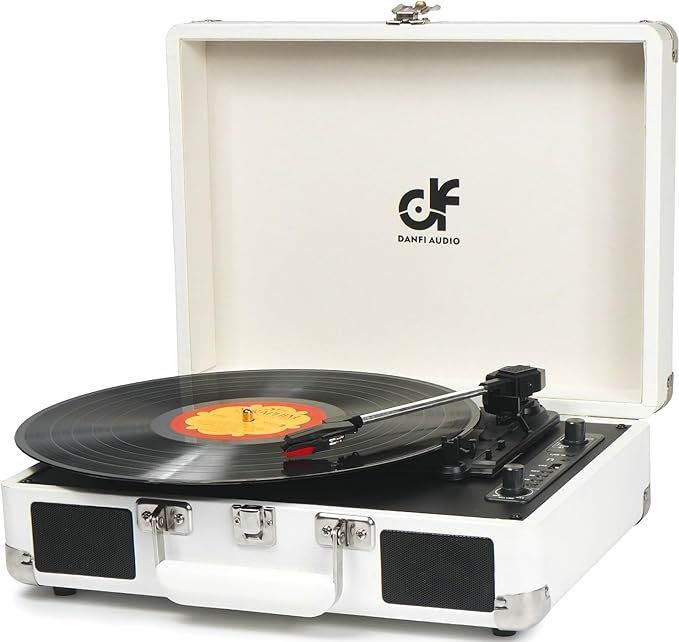 Vintage Portable Suitcase Record Player,USB Recording Vinyl Record Players Support 3-Speed Blueto... | Amazon (US)