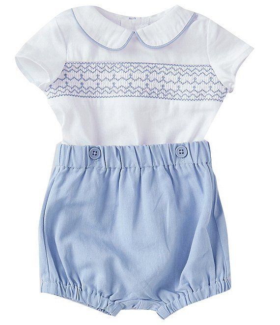 Edgehill Collection Baby Boy Newborn-24 Months Short Sleeve Top & Double Button Short Set | Dilla... | Dillard's