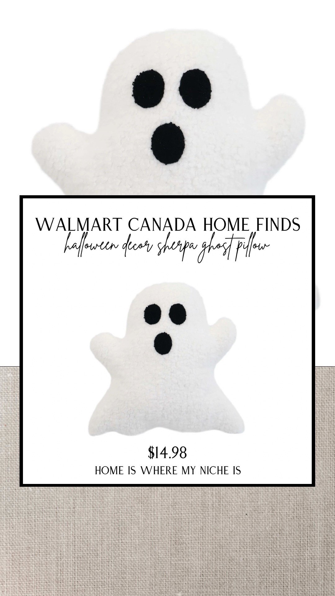 H A L L O W E E N / sherpa ghost throw pillow

Walmart Canada | Halloween

#LTKcasa #LTKcanada #LTKfamily