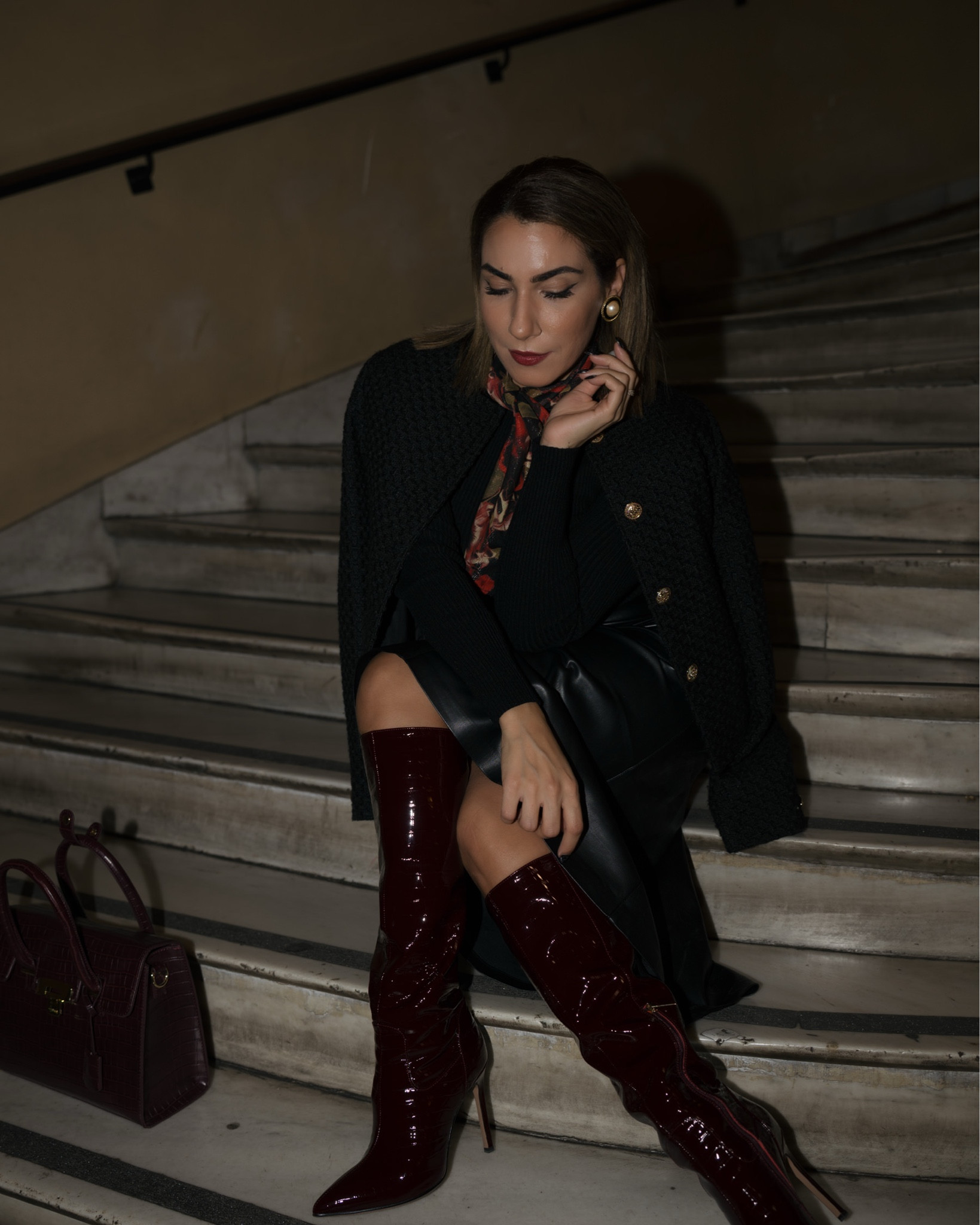 Chic winter workwear 

#OOTD #ChicStyle #WinterFashion #LeatherSkirt #TweedJacket #StreetStyle #BurgundyBoots #HolidayLooks #FashionInspo #MonochromeStyle #ElegantFashion #TrendAlert #LTKOutfit #ClassicStyle #EdgyChic #StyleGoals #SeasonalFashion #LayeredLooks #LTKStylist #WhatIWore #burgundy #workwear #winterlooks #workoutfit #officelook #ltkwinter #tweedjacket #midiskirt #leatherskirt 

#LTKwinter #LTKCyberWeek #LTKworkwear