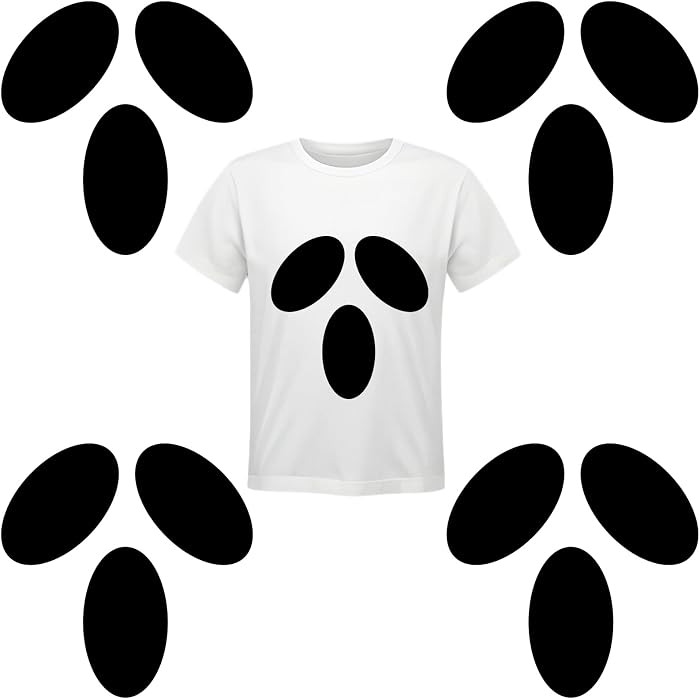 Oudain 4 Pcs Halloween Adhesive Silly Ghost Felt Sticker, Classic | Amazon (US)