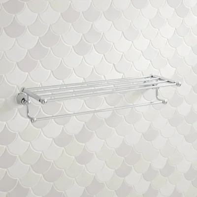 Cooper Collection Wall-Mount Towel Rack with Shelf | Wayfair North America