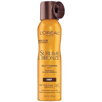 L'Oreal Paris Sublime Bronze Self-Tanning Mist Deep Natural Tan 4.6 oz. | Amazon (US)