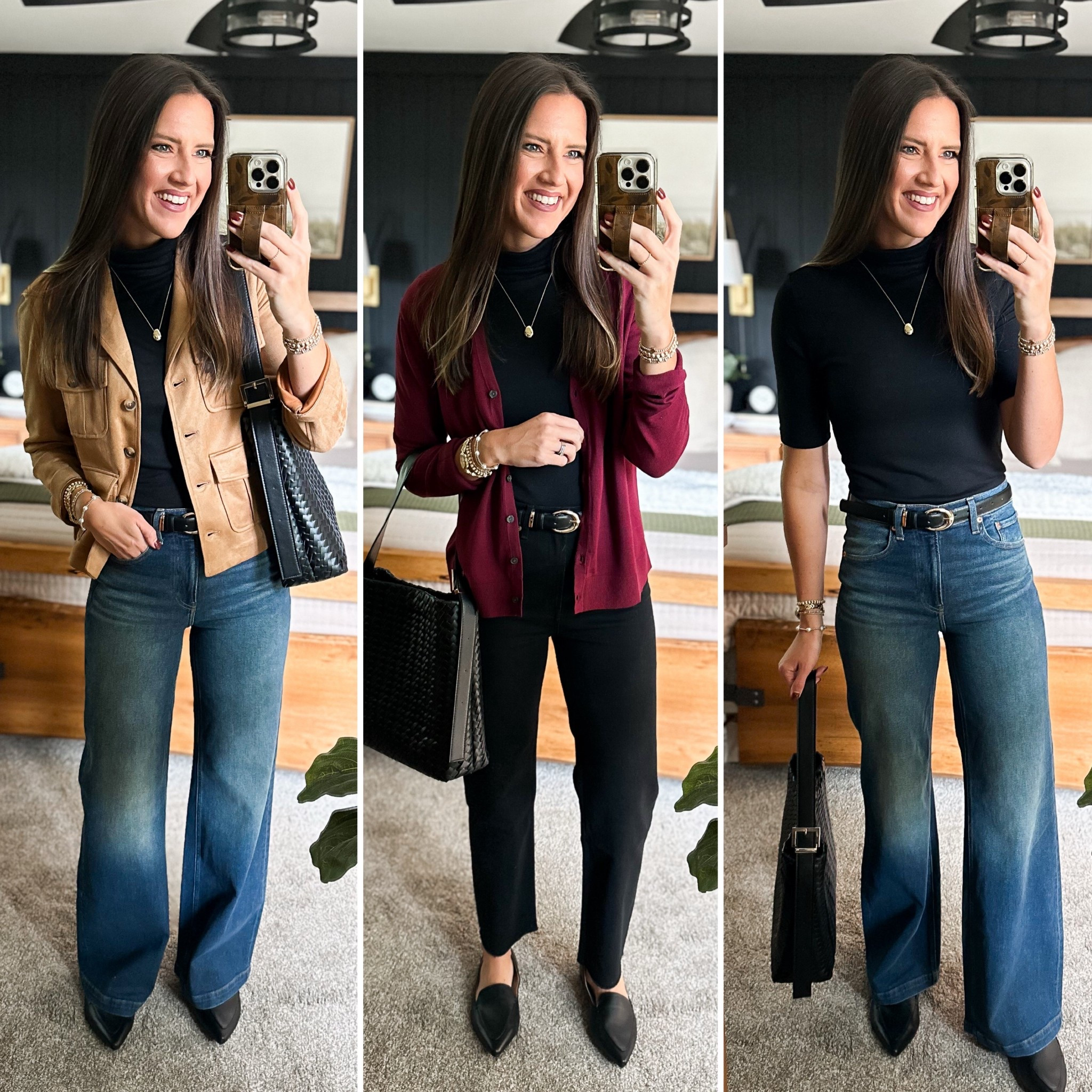 Fall Capsule Wardrobe - Black Mock Neck Sweater (size small) 