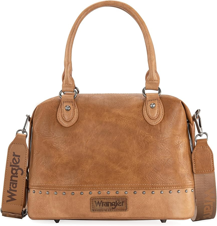 Wrangler Small Doctor Bag for Women Vintage Satchel Bag Western Handbags with Wide Strap | Amazon (US)