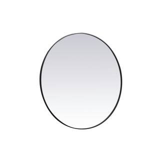 Large Round Black Modern Mirror (45 in. H x 45 in. W) WM9690Black - The Home Depot | The Home Depot