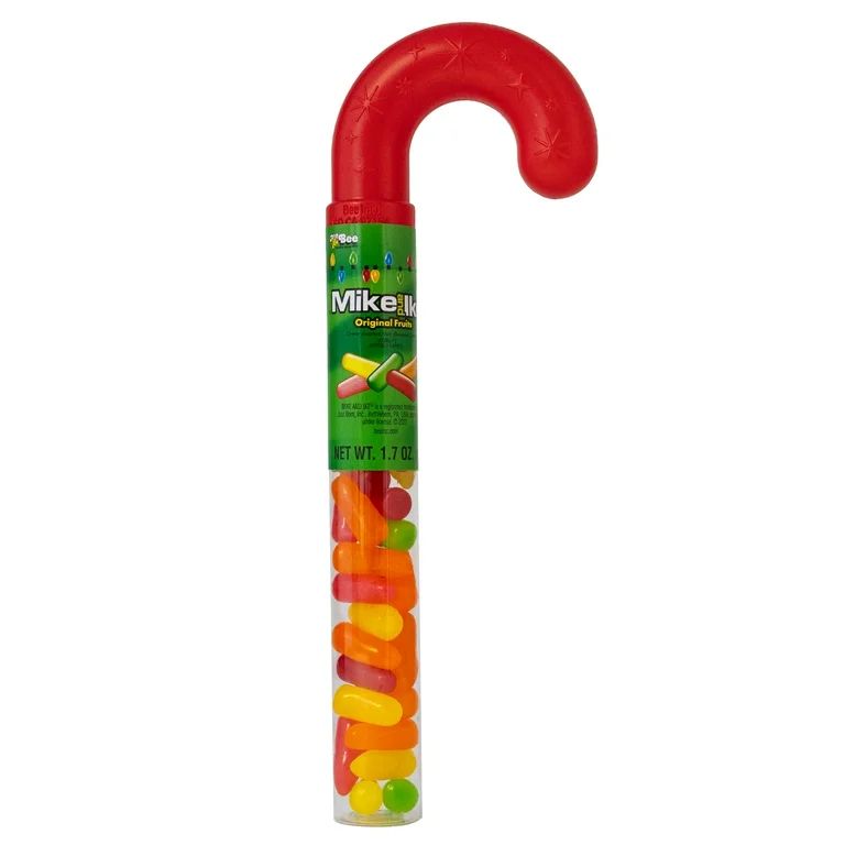 Christmas Candy Cane Tubes w/Mike and Ike, Hot Tamales, Warheads | Walmart (US)