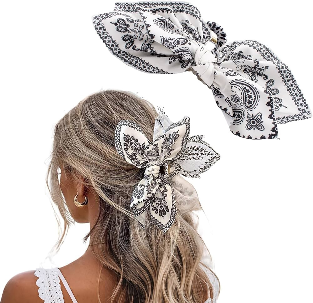 Bow Claw Clips Bow Hair Clips White 1PCS Big Hair Bows for Women Butterfly for Styling Large Hair... | Amazon (US)