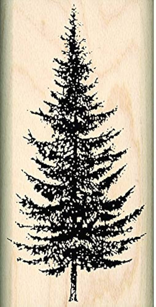 Stamps by Impression Pine Tree Christmas Rubber Stamp (ST 0419) - 1.9" | Amazon (US)
