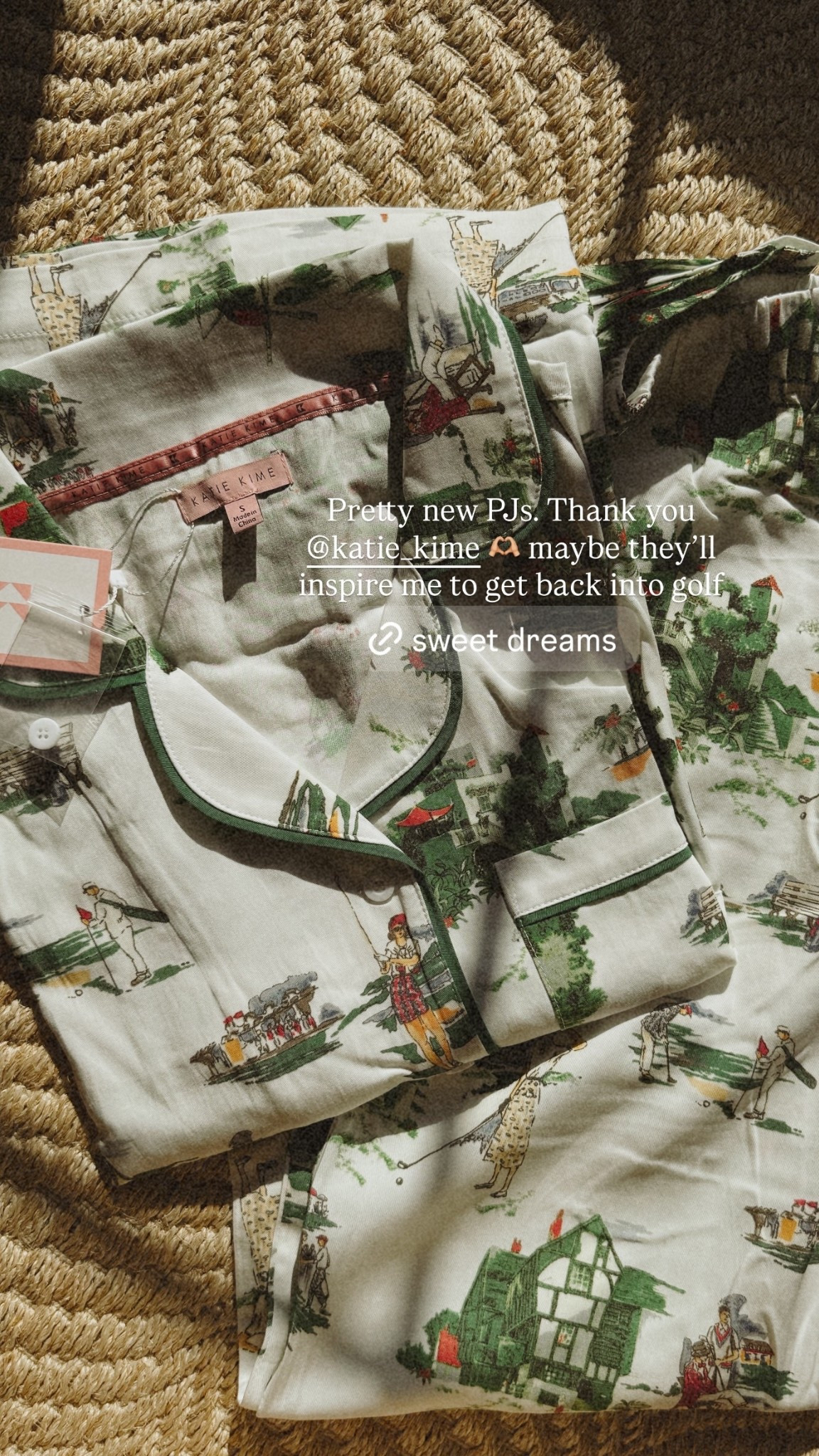 Pretty new PJs. Thank you @katie_kime 🫶🏼 maybe they’ll inspire me to get back into golf.

#LTKSeasonal