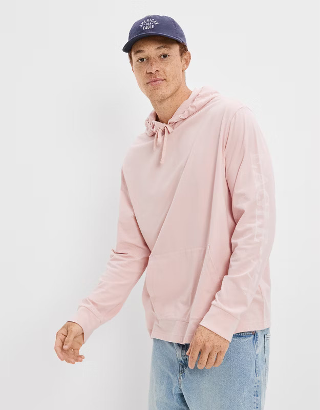 AE Super Soft Graphic Hoodie T-Shirt | American Eagle Outfitters (US & CA)