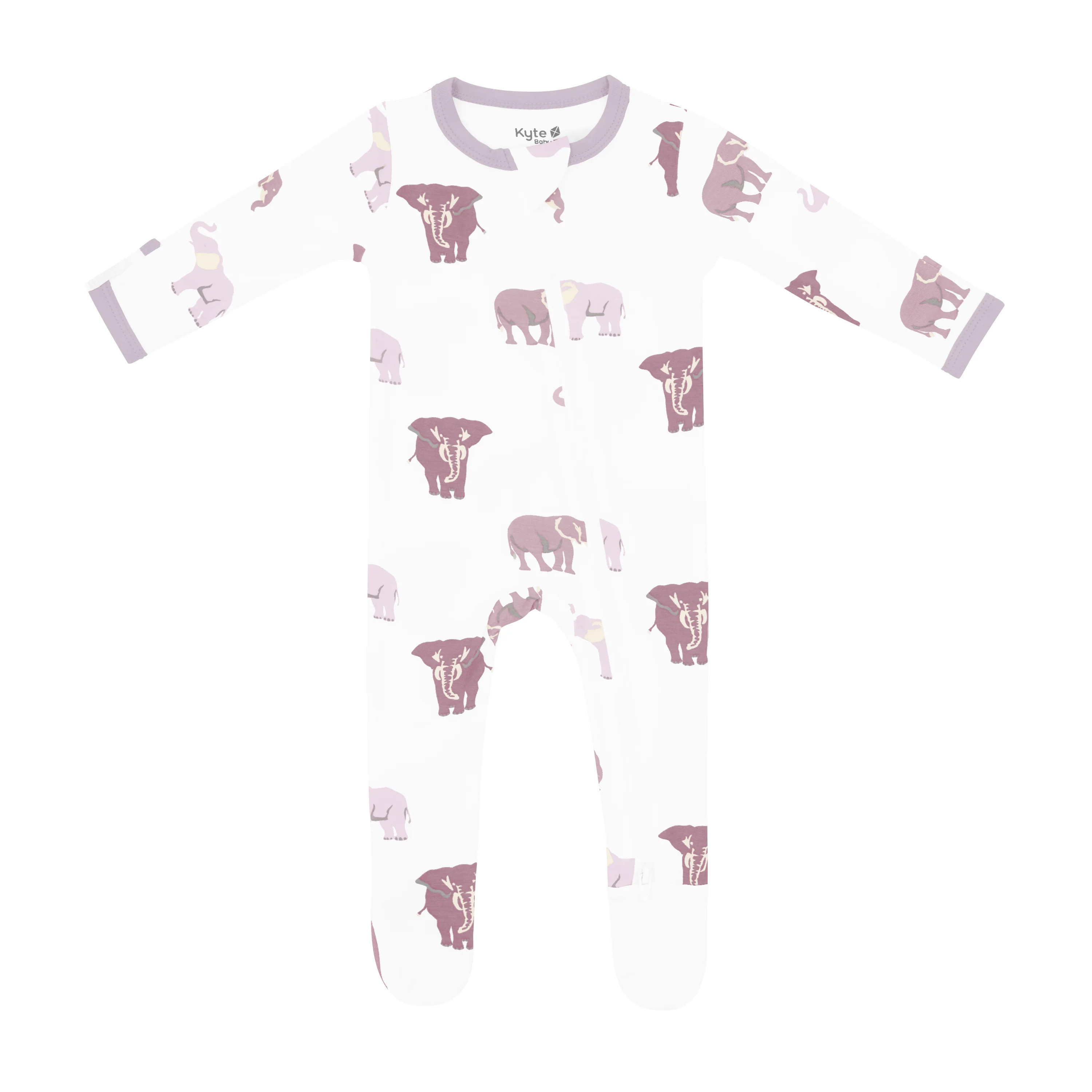 Zippered Footie in Elephant | Kyte BABY