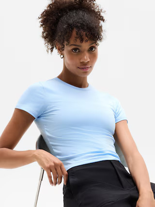 Signature Rib Crop Tee | Athleta