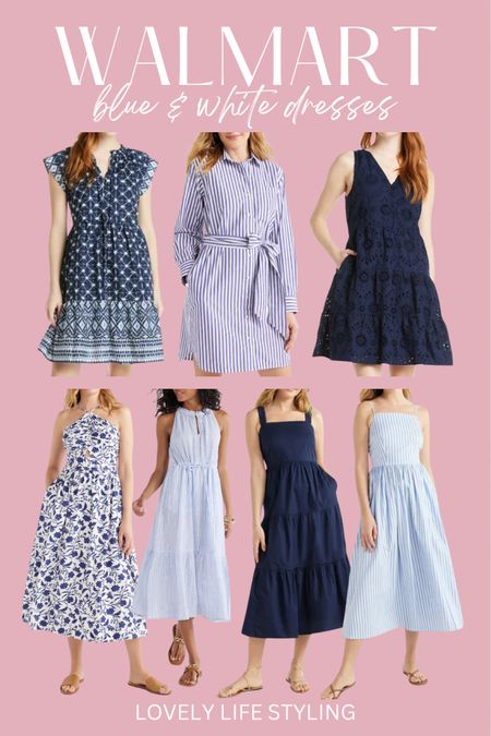 Walmart blue and white dresses 
Perfect for Memorial Day weekend! 
Summer dresses 
Graduation dress 
Vacation dress 


#LTKSeasonal #LTKStyleTip #LTKFindsUnder100