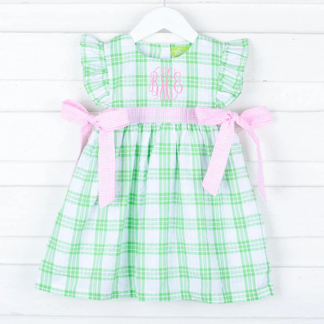 Lime Green Plaid Avery Dress | Classic Whimsy