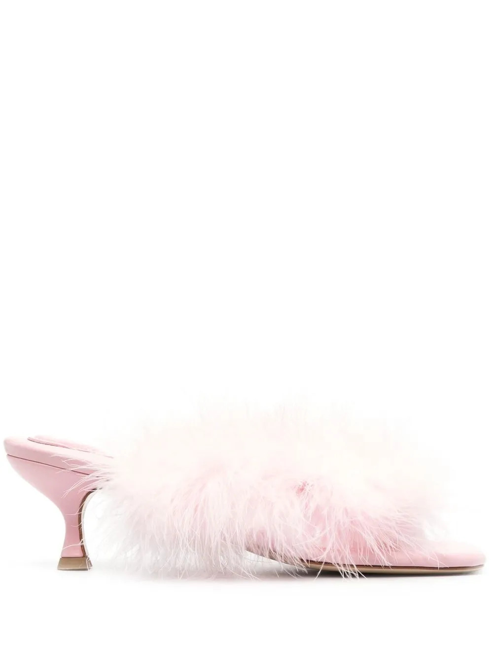 Sleeper feather-detailed Kitten Heel Sandals - Farfetch | Farfetch Global