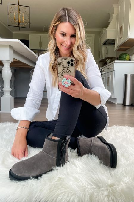 Loving these mini uggs in gray and black part of the NSALE. Wearing my true size. 

Nordstrom anniversary sale, boots, booties, fall outfit 

#LTKsalealert #LTKshoecrush #LTKxNSale