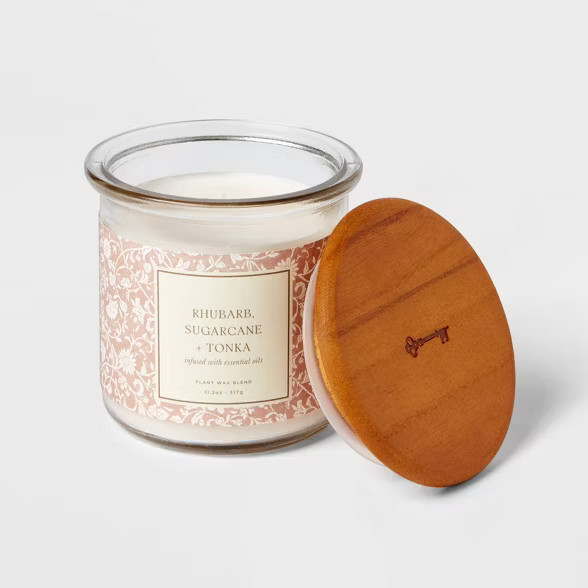Lidded Jar Candle Rhubarb Sugarcane & Tonka - Threshold™ | Target