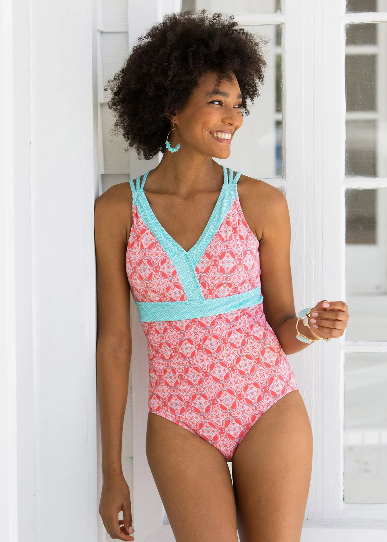 TRM x CL Coral Tides Embroidered One-Piece | Cabana Life