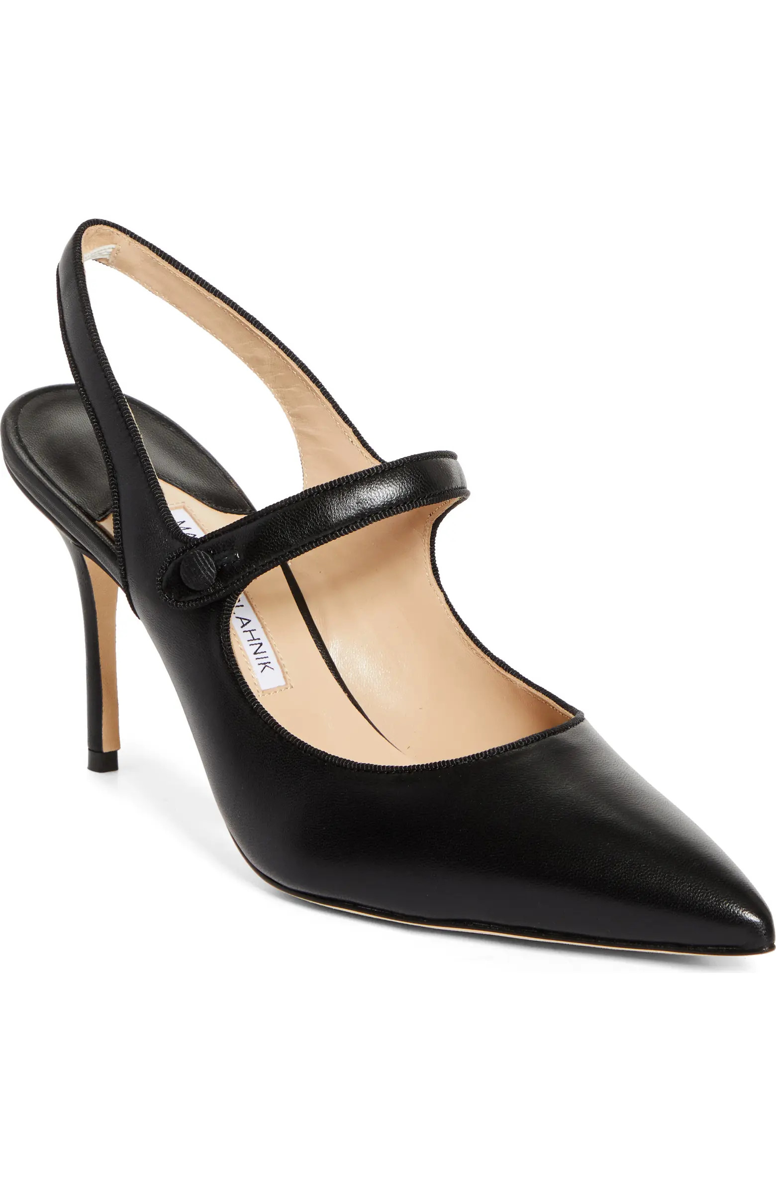 Manolo Blahnik Camparisli Pointed Toe Mary Jane Slingback Pump (Women) | Nordstrom | Nordstrom