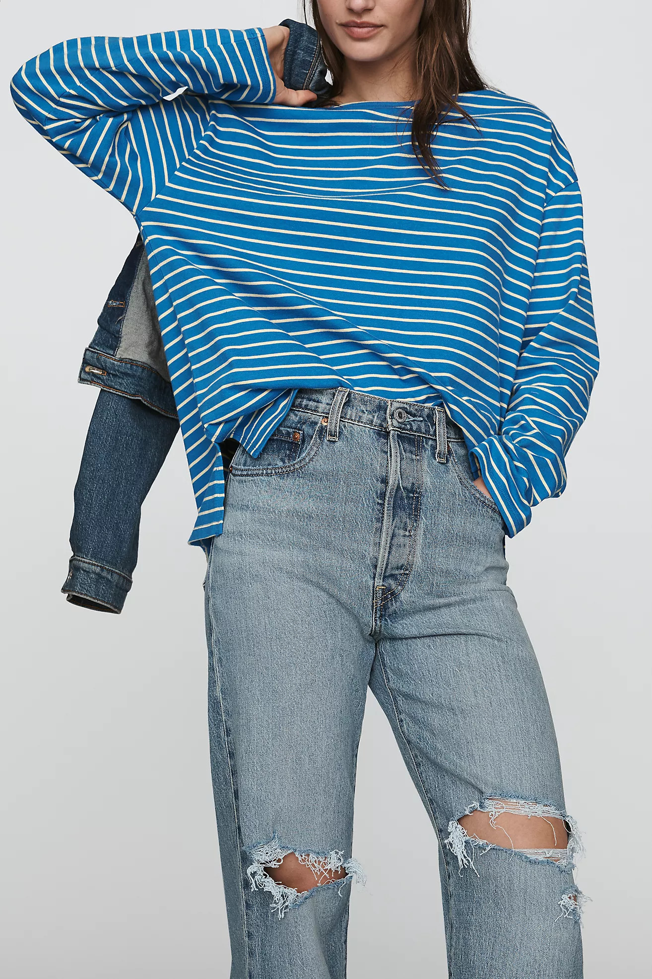 Maeve Greer 100% Cotton Relaxed Long-Sleeve Top | Anthropologie (US)