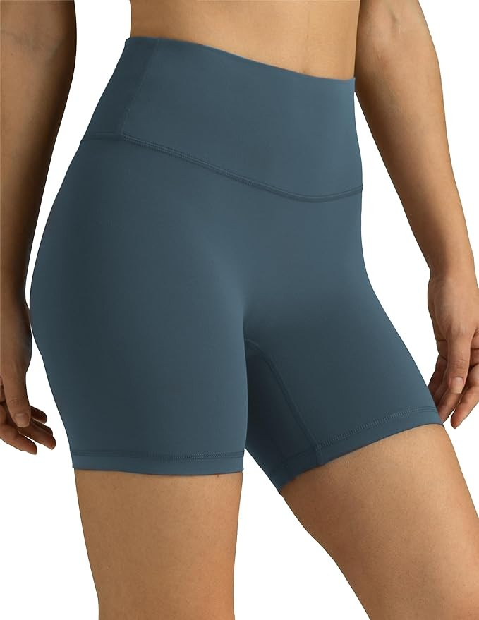 Colorfulkoala Dreamlux No Front Seam High Waist Biker Shorts for Women 6" Inseam Workout Yoga Sho... | Amazon (US)