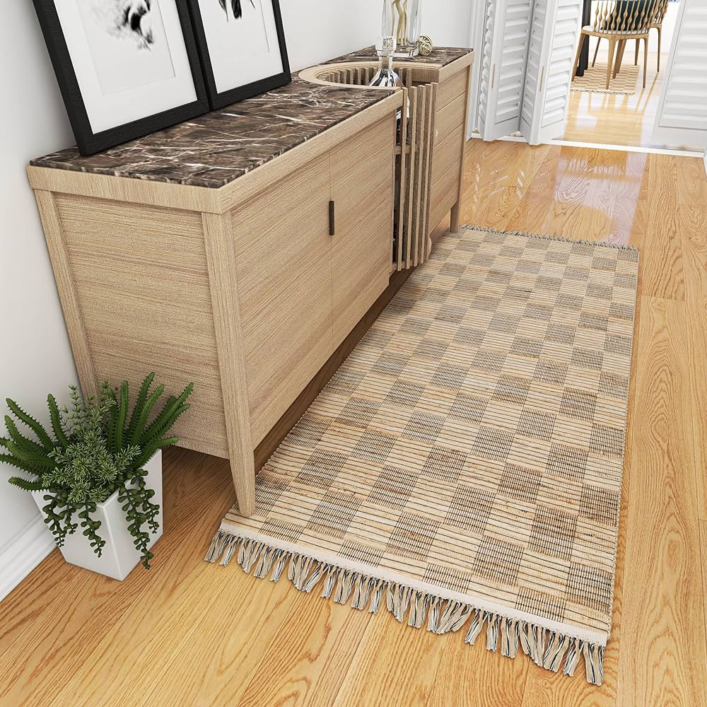 2.6x8 Ft Jute Natural Area Rug, Hand Woven Rug for Living Rooms, Kitchen, Bedroom & Dinings Premi... | Amazon (US)