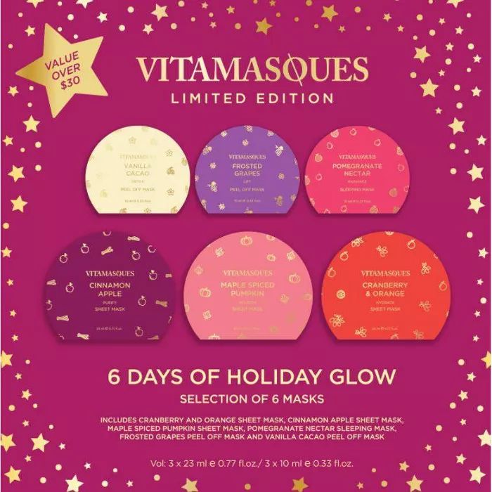 Vitamasques Festive Face Mask Gift Set - Limited Edition - 6ct | Target