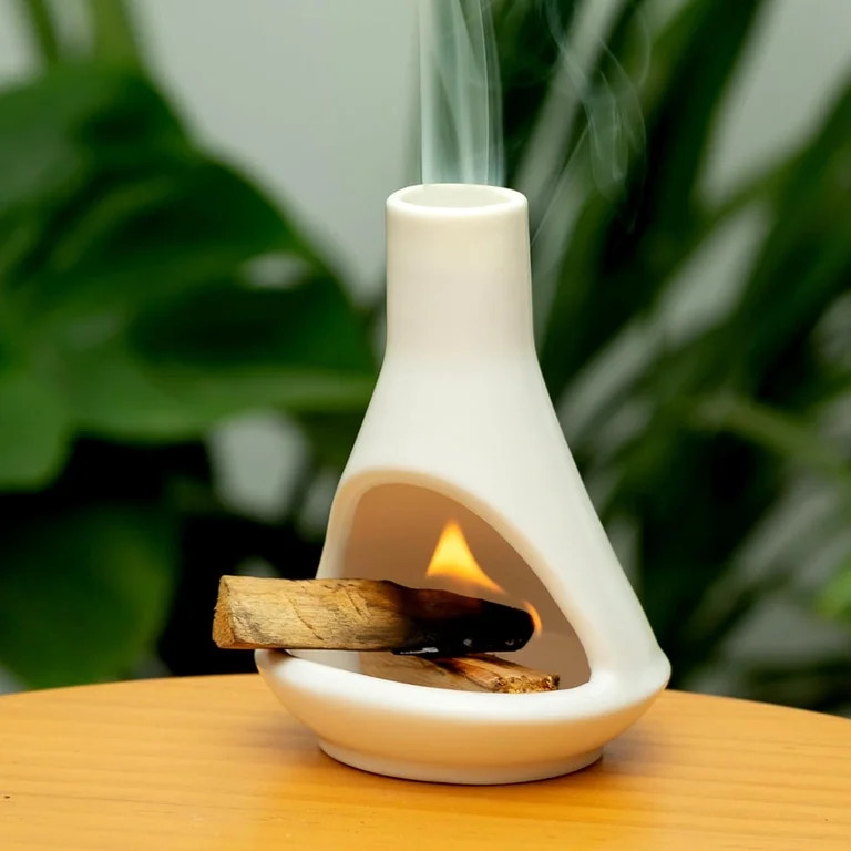 Ceramic Chiminea Palo Santo Holder and Burner - Modern Medieval Incense Candle and Matchstick Min... | Walmart (US)