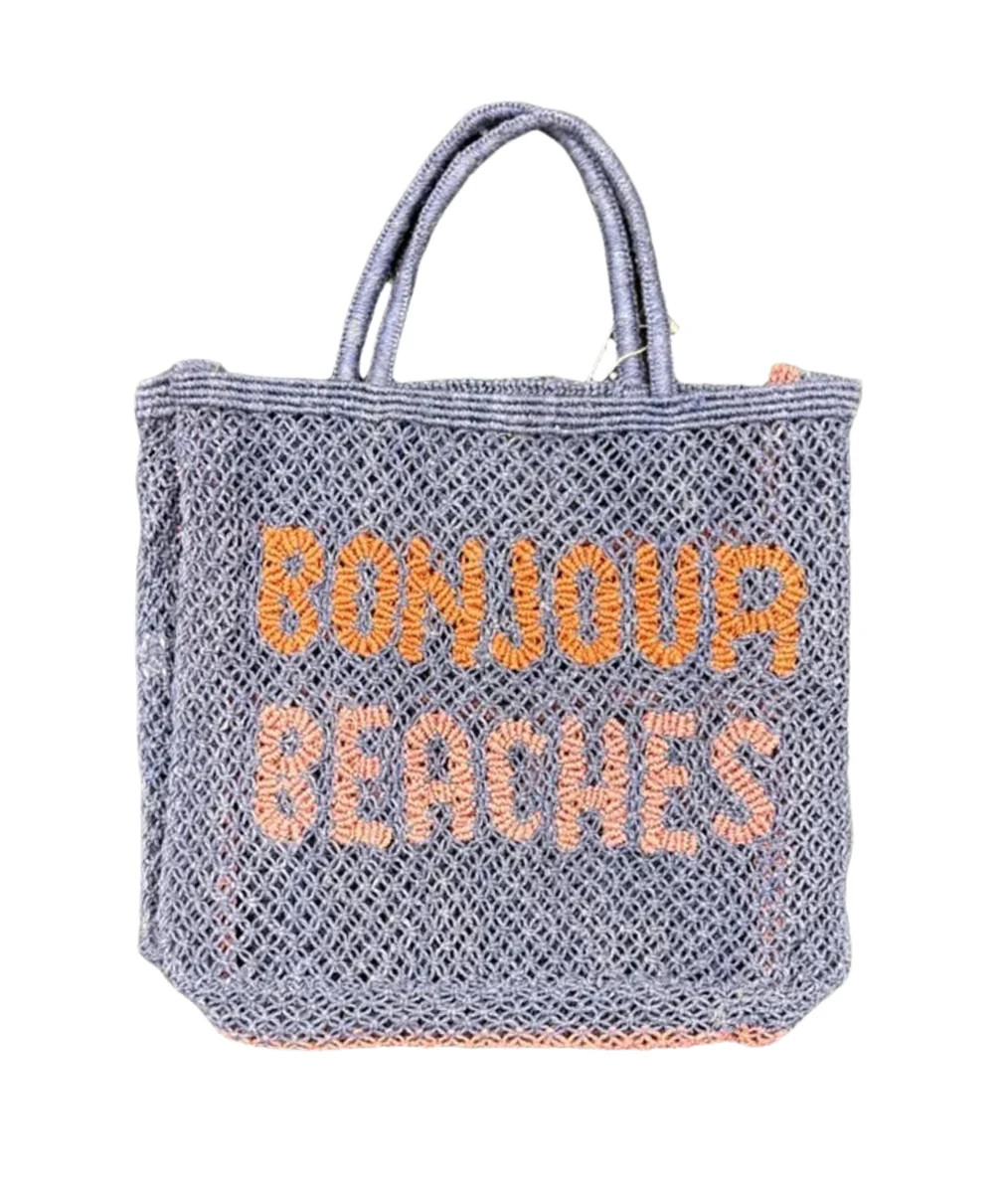 Bonjour Beaches Tote- Pebble/ Peach/ Berry | LOLA Boutique