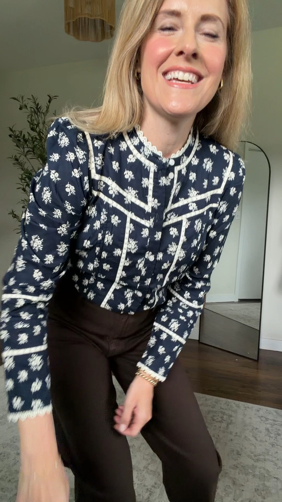 Boden gifted me this beautiful cotton blouse, fit is true to size, this is the small or 4/6. Jeans are tts, I am a size 28 or 6. @Boden (US)

#LTKOver40