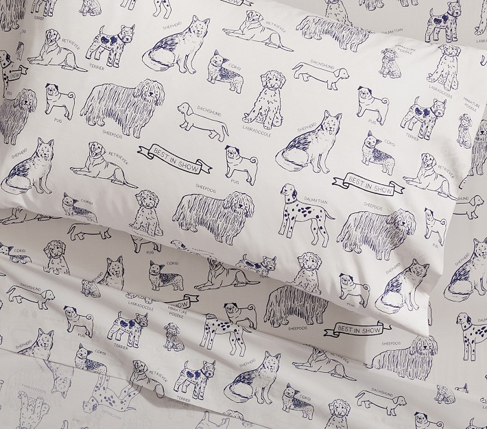 Chris Loves Julia Organic Dog Sheet Set | Pottery Barn Kids