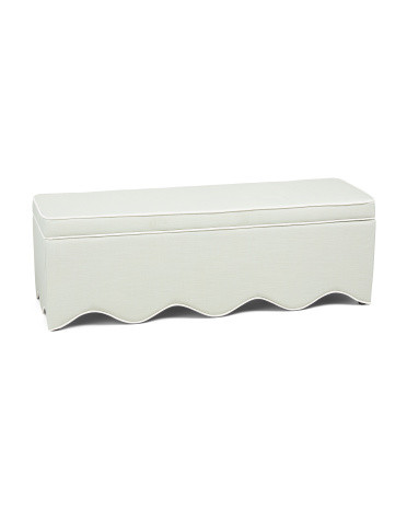 54.5x18 Scalloped Storage Bench | TJ Maxx