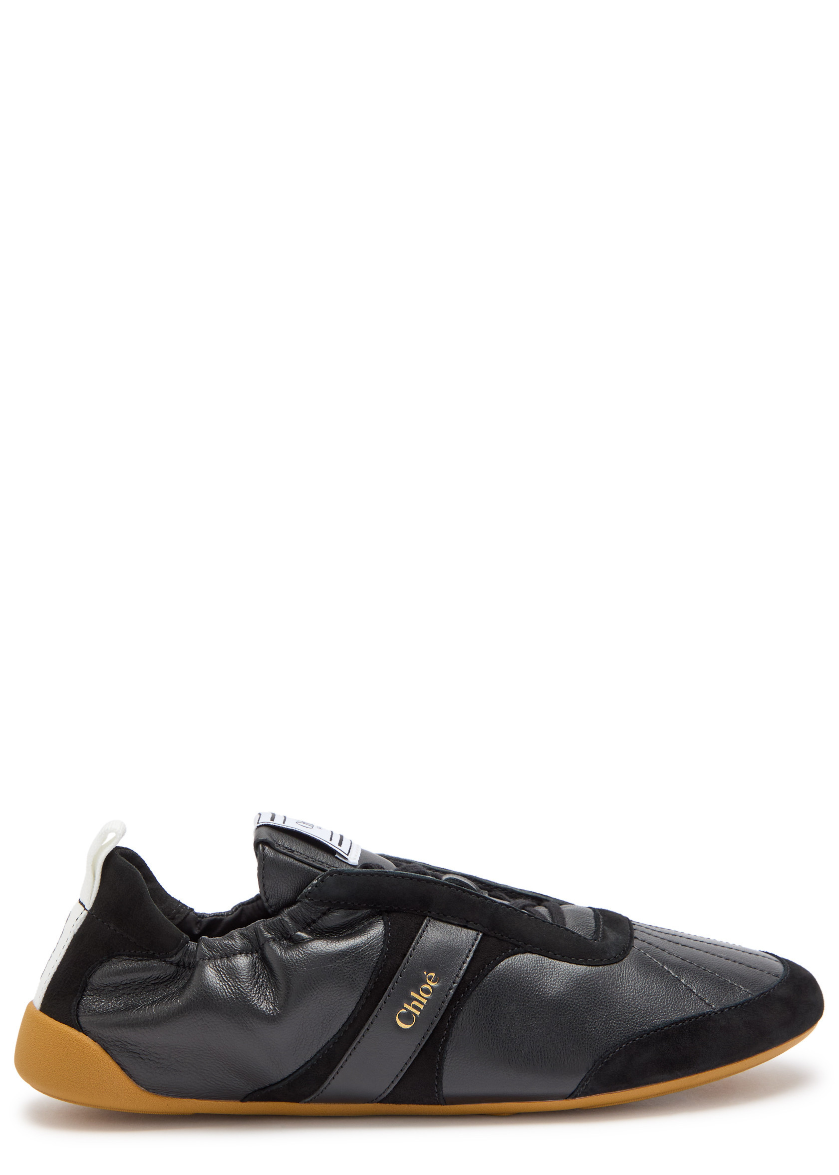 Kick panelled grained leather sneakers | Harvey Nichols