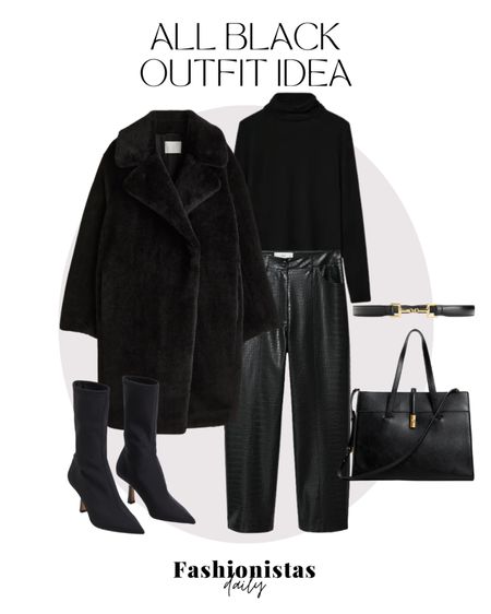 All black outfit with a fluffy coat, turtle neck, leather pants, sock boots and a big shopper 🖤

#LTKeurope #LTKSeasonal #LTKfit