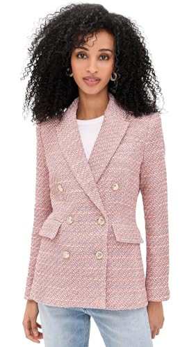 Generation Love Women's Arielle Tweed Blazer, Pink Multi, S | Amazon (US)