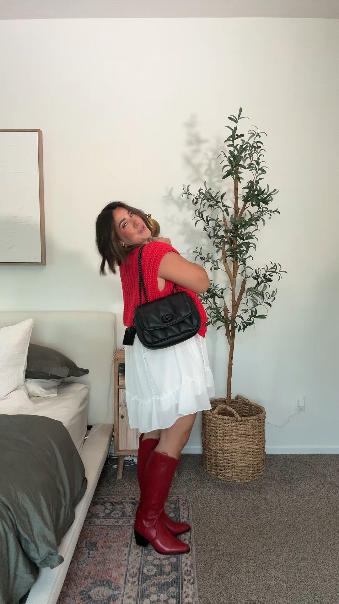 Summer country concert look, if it’s hot in the evenings by you swap the sweater out for a denim vest! Size L in all. Amazon fashion, midsize, summer dress, cowboy boots, western look. 

#LTKStyleTip #LTKMidsize #LTKVideo