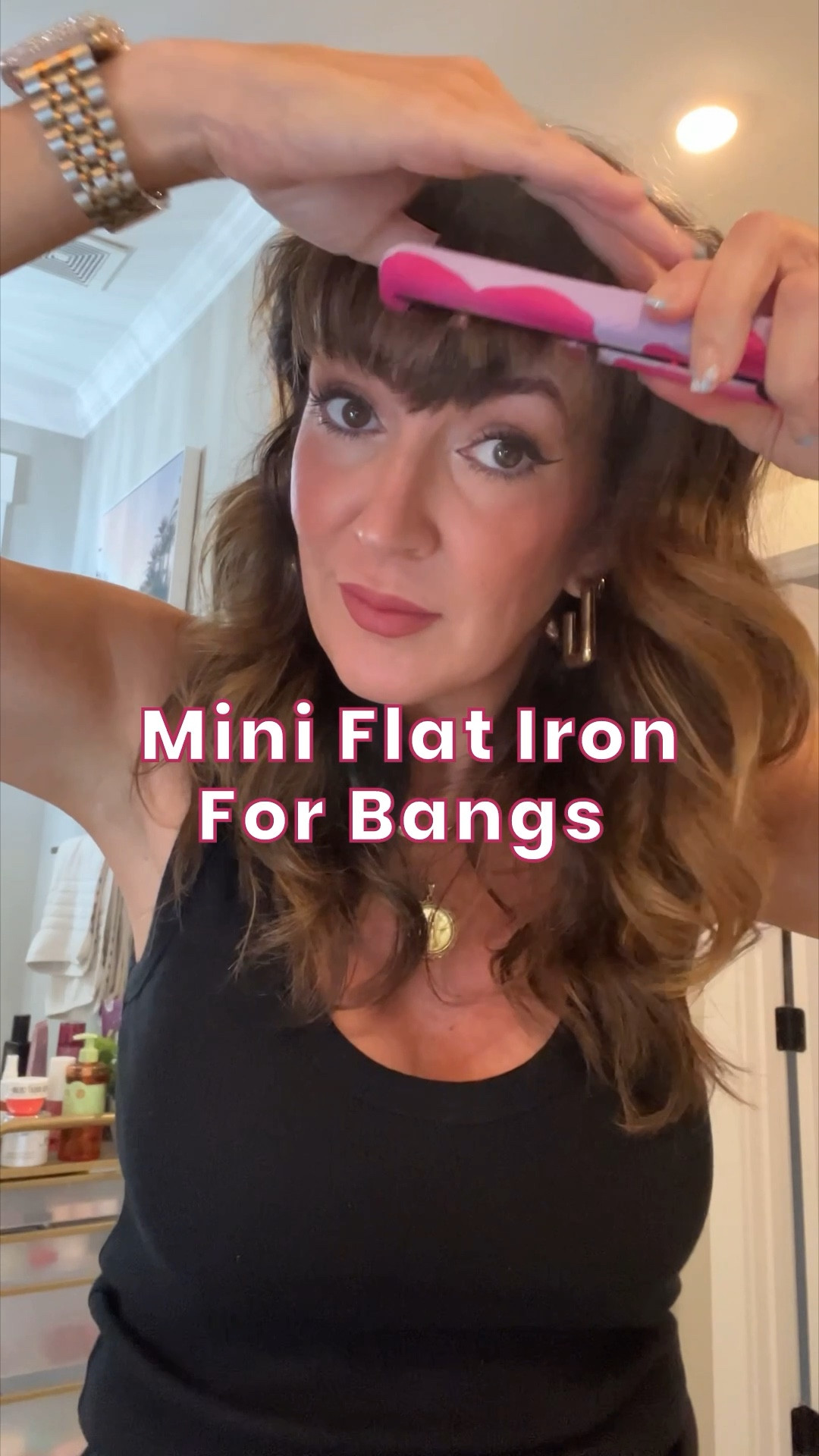 If you have bangs and you like them straight, a mini flat iron is your best friend! 

#LTKFindsUnder50 #LTKStyleTip #LTKBeauty