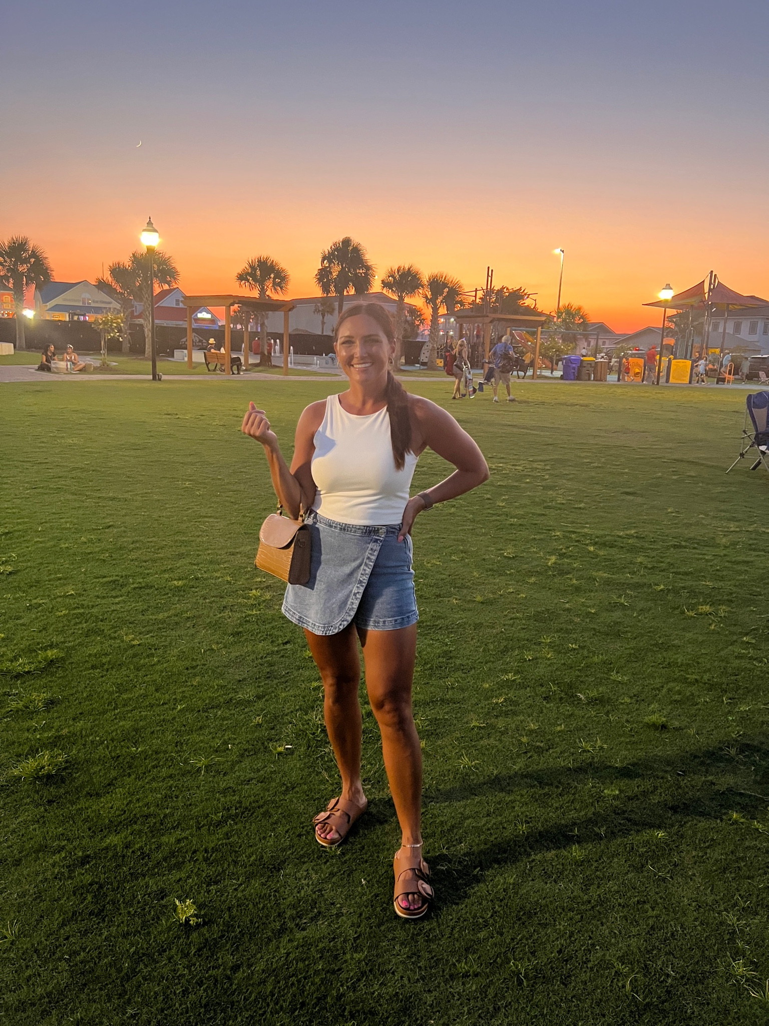 90s denim skort, cropped tank. Concert outfit.

#LTKunder50 #LTKFind #LTKtravel